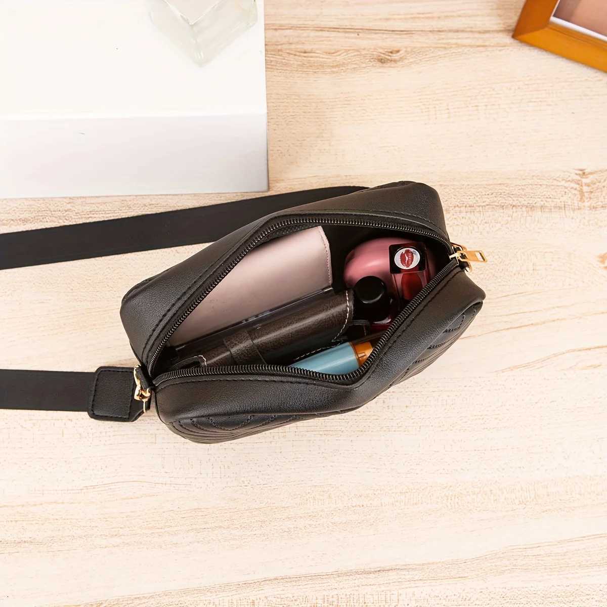 Mini Fashion Quilted Crossbody Bag Trendy PU Shoulder Bag Womens Casual Handbag Phone PurseT251028