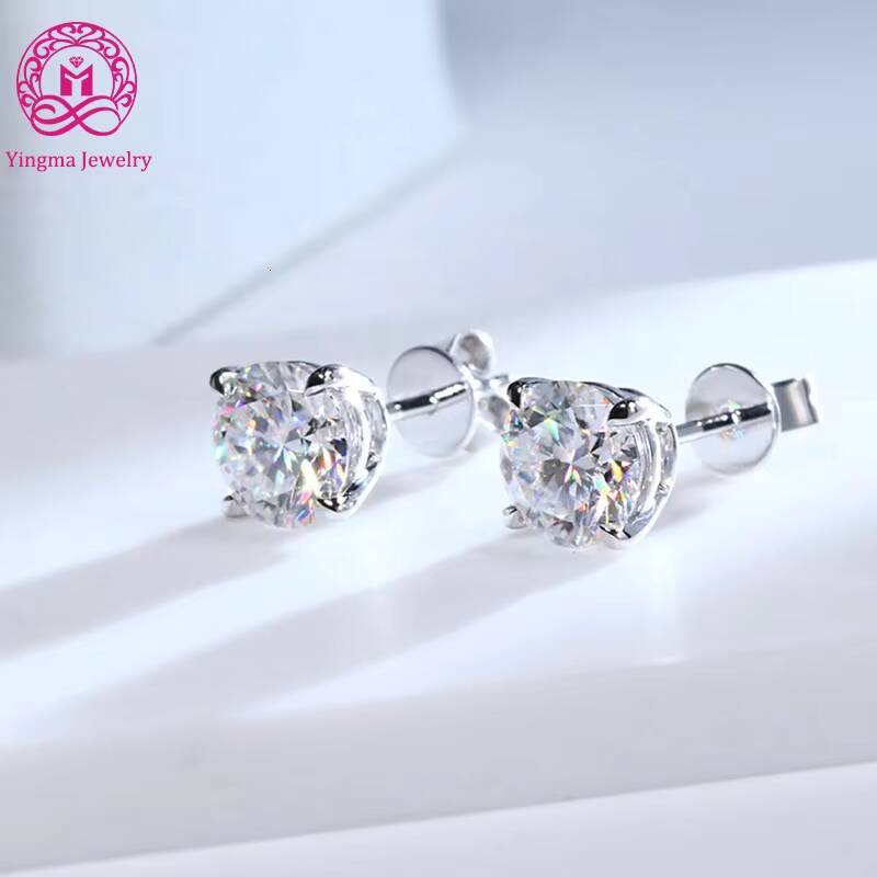 14Kt White Gold Lab Grown Diamond Earrings Studs with IGI Certificate1ctw Lab Diamond Earrings for Wedding Engagement