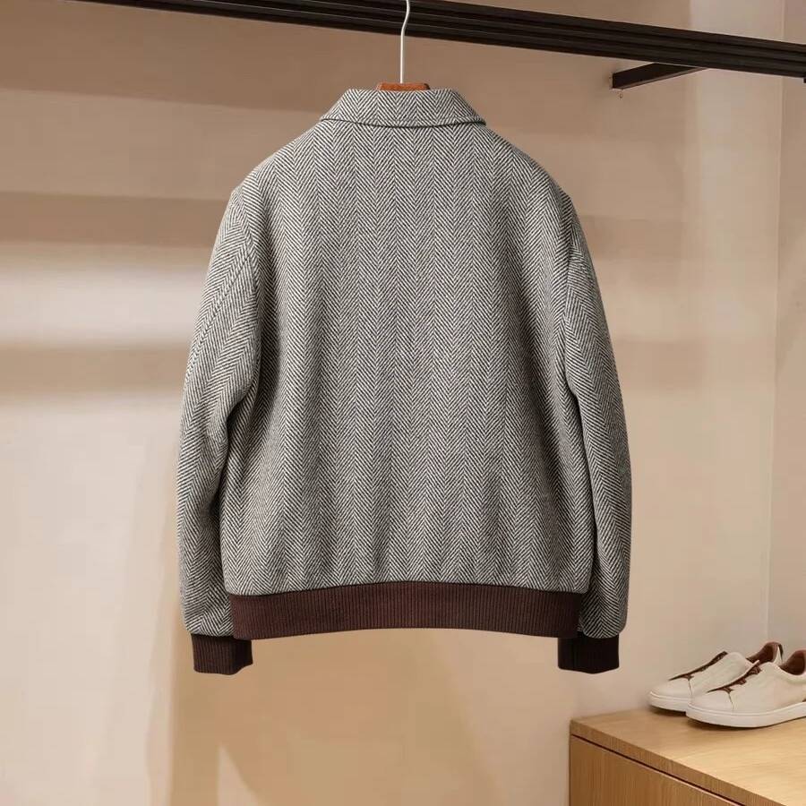 LP Italian 25Aw Simple Lapel Men's Casual Wool Jacket