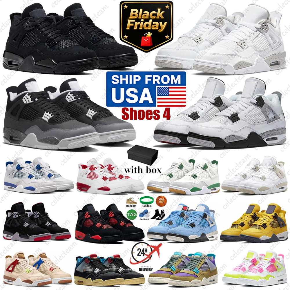 J4 Basketball Shoe Brand Designer Shoe Running Shoe Sneakers Men Athleisure Shoe Genuine Leather Nylon Mesh Flight Tongue Oreo White Red White Cat White Cement Shoes