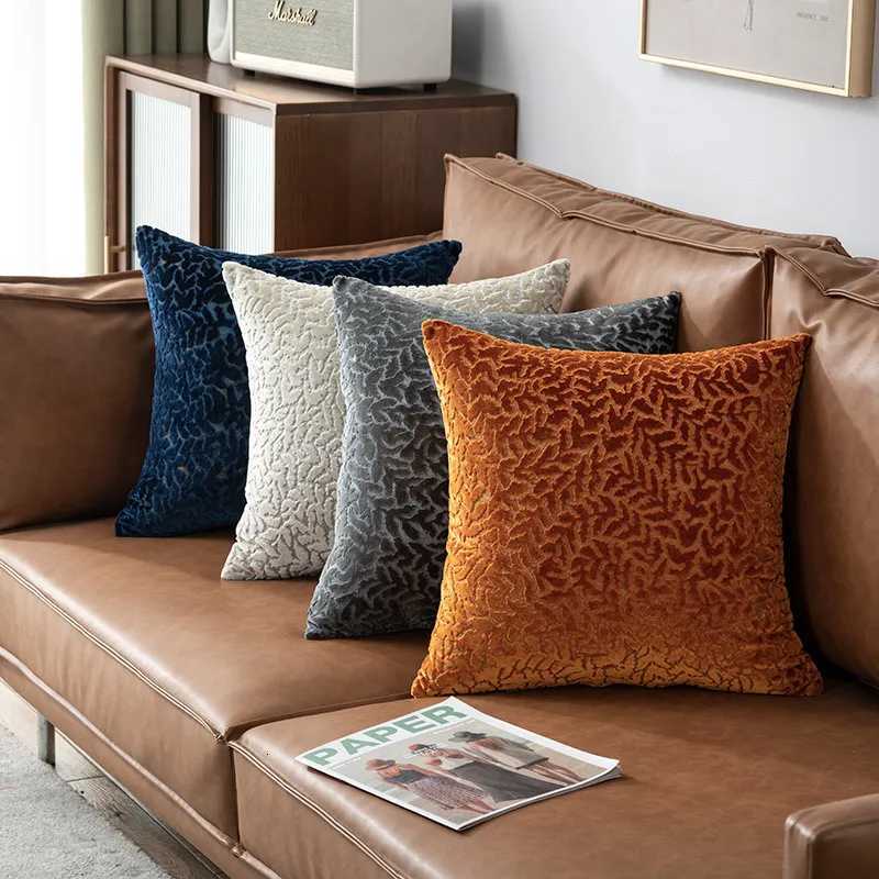 Pillow Case Cover Light Luxury Style Sofa case Modern Cut Velvet Threedimensional Cushion Cover 45cm C251028