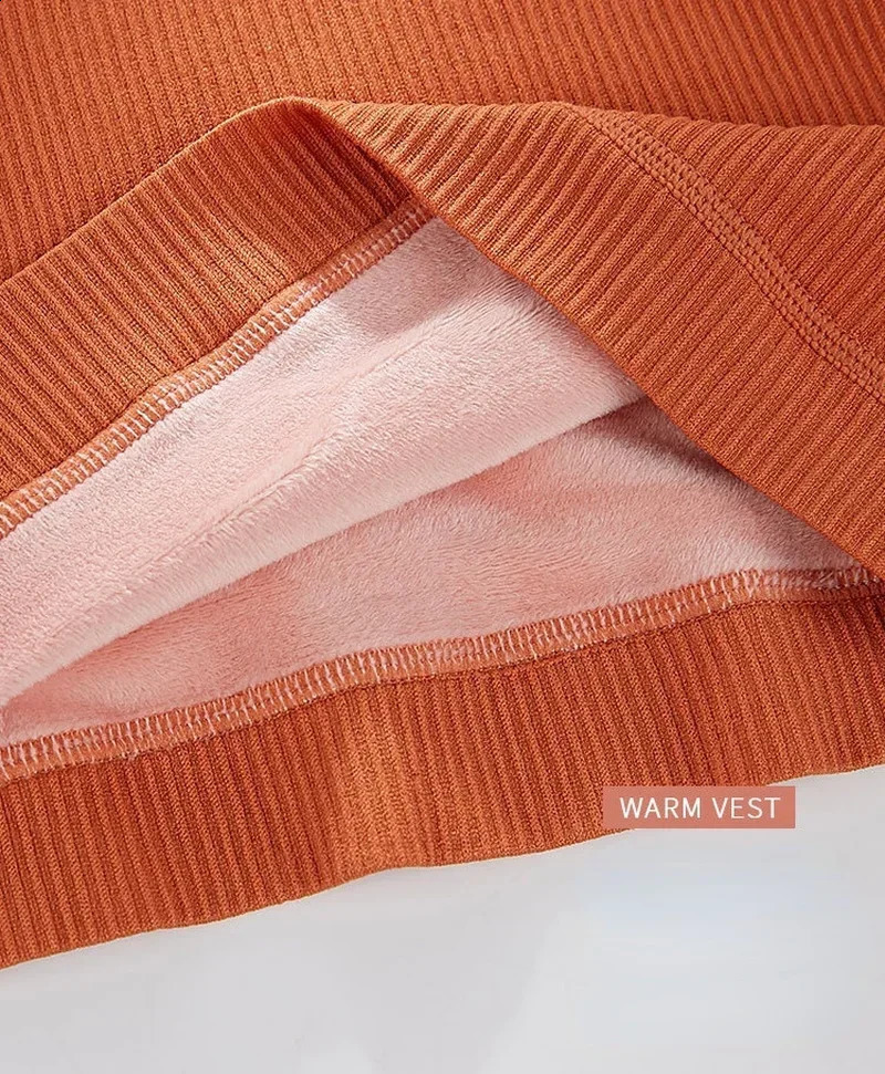 4090 Kg Plus Size Thermal Underwear Female Velvet Lace Vneck Sexy Slim Warm Vest Camisole Cotton Tank Tops 251027