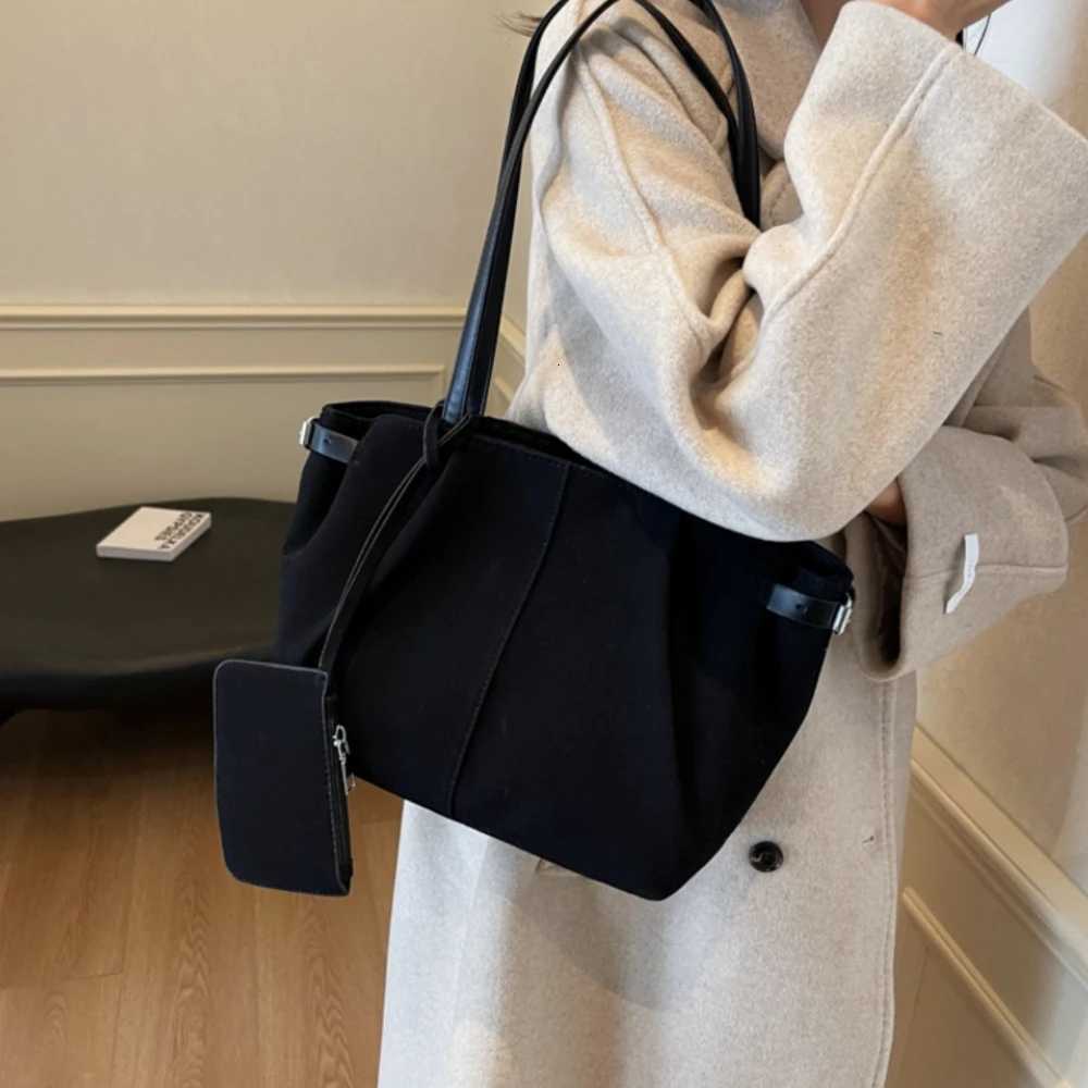 Women Suede Tote Bag with Inner Pocket Underarm Bag with Zipper Solid Color Satchel Bag for Work Travel Purses and Handbags 2025W251028