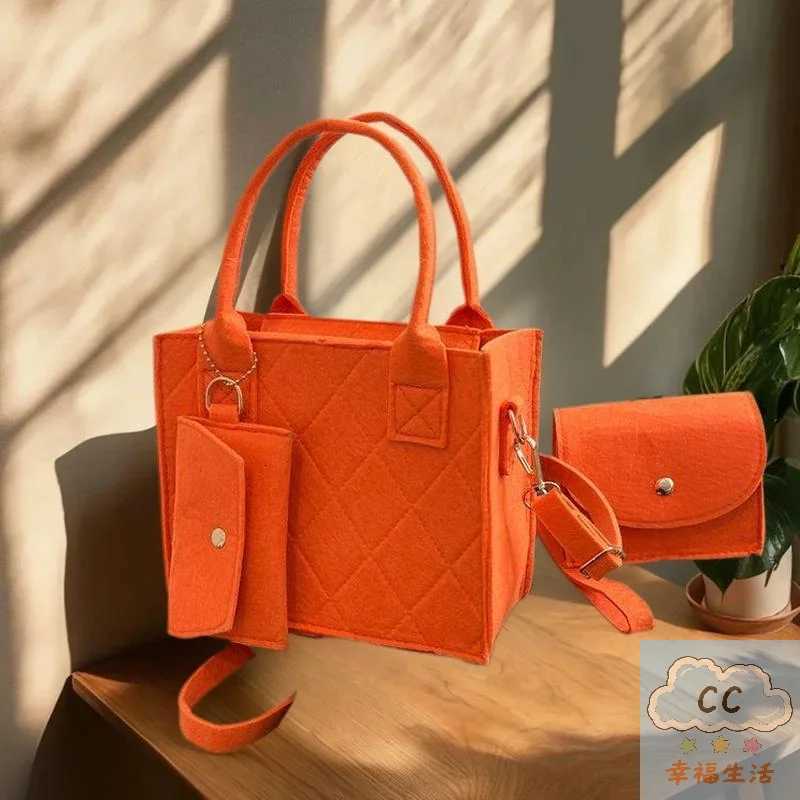 3in1 Leather Bag Set for Women Fashionable Solid Color Shoulder Coin Crossbody HandbagsW251028