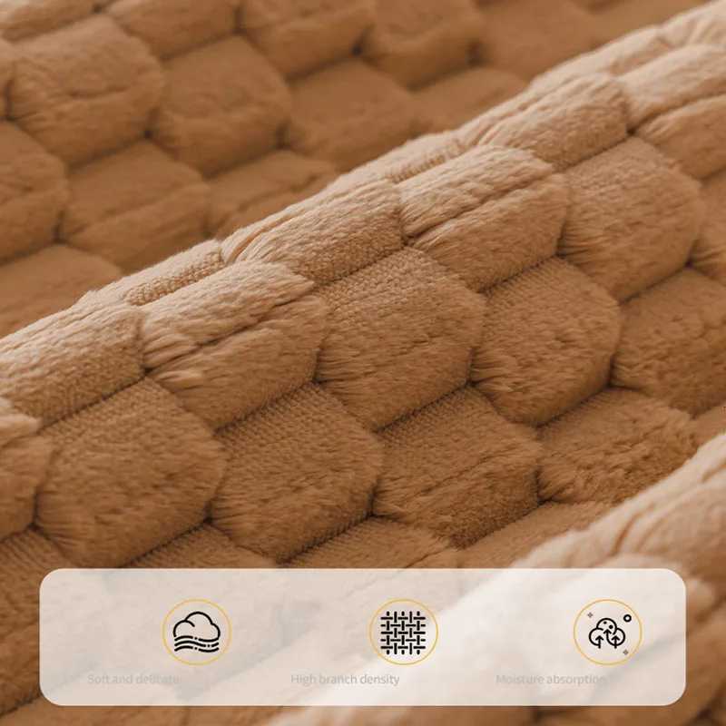 Simple Tortoise Velvet Warm Sofa Cover HighQuty Autumn Winter Couch Seat Cushion Comfort Armchair Protector for Living Room C251028