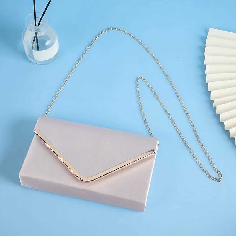 New Style Womens Crossbody Evening Bag with Chain Envelope Clutch Handbag Shoulder Messenger Bag for Wedding Party H251027
