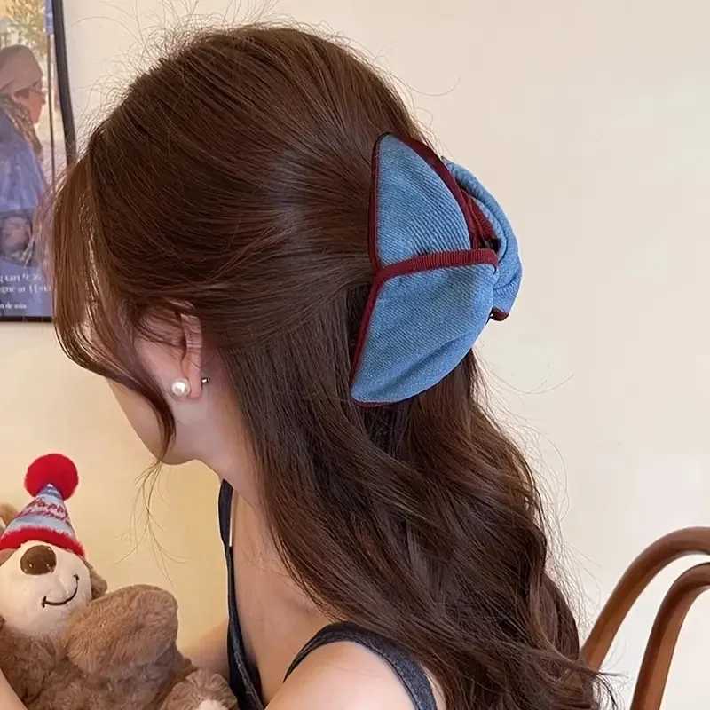 Single Vintage Hair Clip Bow Retro Elegant Hair Accessory for Ponytails Updos NoSlip Hair Claw Clip for WomenW251028