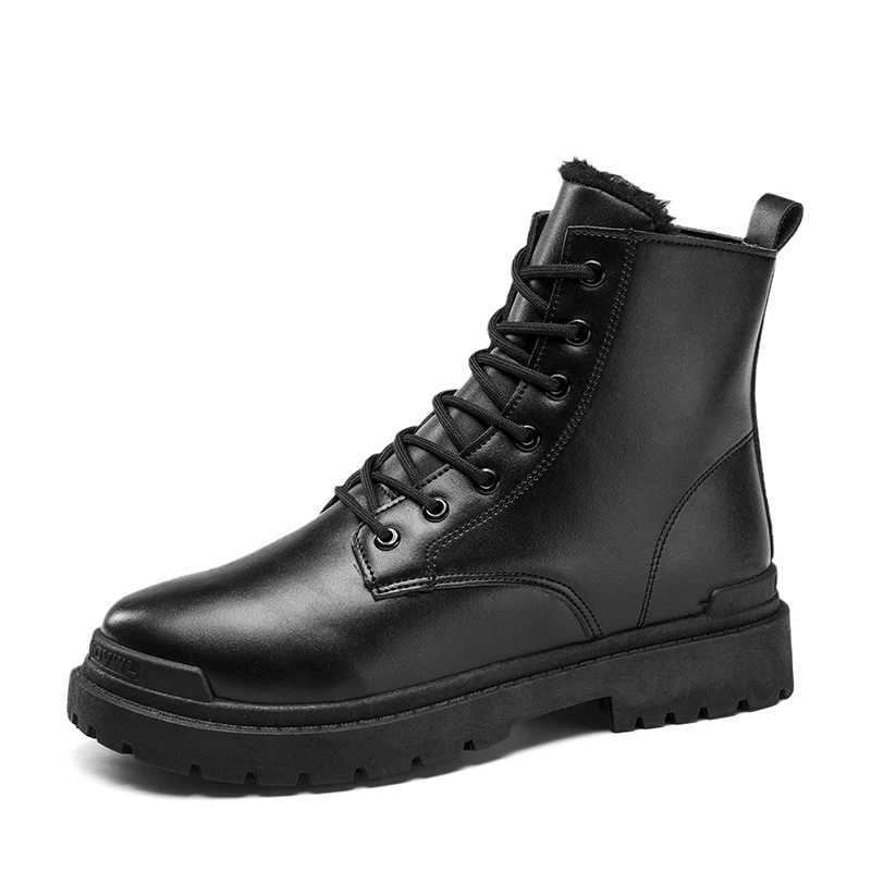 Retro mens winter leather boots that are selling well in winter 2025 warm and fashionable Z251029