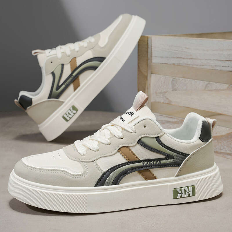 2025 Autumn New Men's Fashion Thick-Soled Height-Increasing Casual Daily Travel Waterproof Leather Panel Shoes Trendy