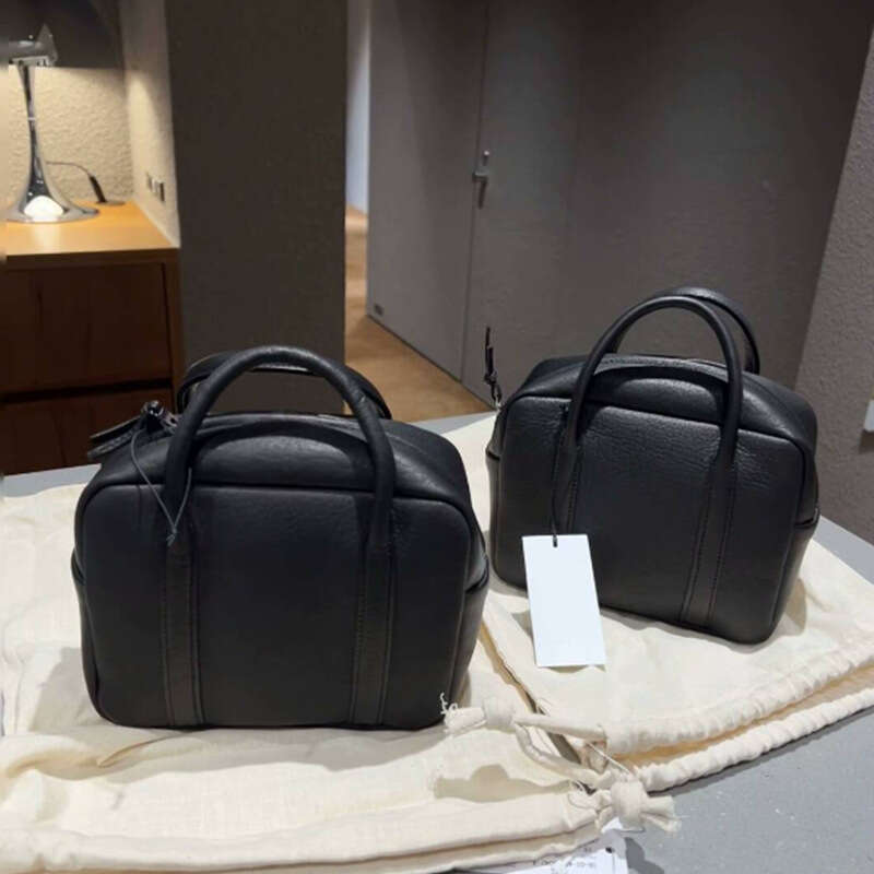 Genuine Leather Bag New Long Handle Boston Small Square Deerskin Shoulder Handbag Ta Bag