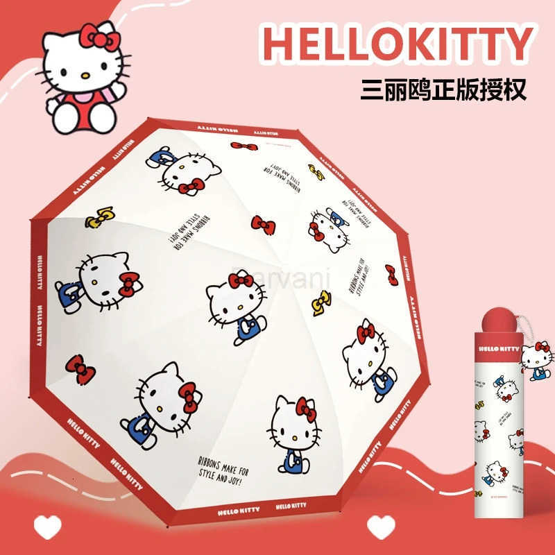 Sanrio HelloKitty Umbrella With High Appearance Level Genuine And Cute Female Student Pink Creative KT Cat Sun umbrella L251029