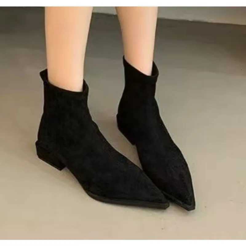 New Fashion Womens Hot Sale Shoes Ankle Womens Boot Fashion Back Zipper Office and Career Sexy Pointed Toe Shoes for Women Z251029