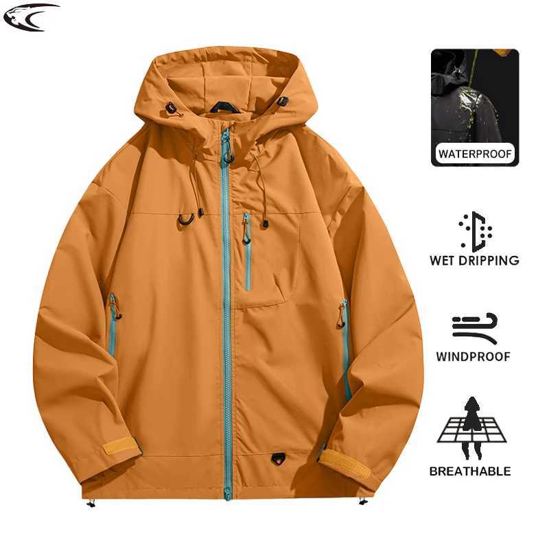 LNGXO Men Women Waterproof Hiking Jacket Trekking Camping Mountaineering Windbreaker Unisex Outdoor Sport Windproof Rain Coat J251029