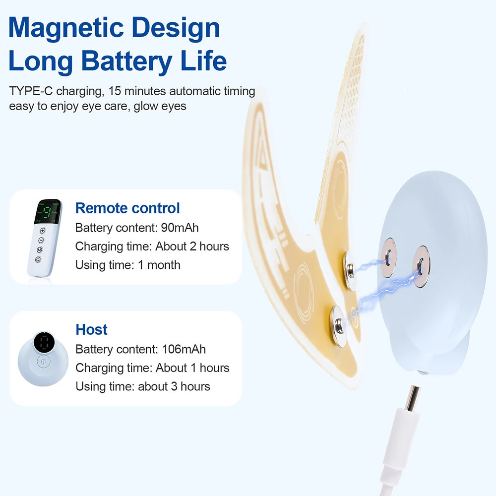 EMS Eye Mask Patch Microcurrent Eye Lifting Massager Relieves Eye Fatigue AntiEye Wrinkle Reduce Eye Bags Dark Circles Eye Care 251027