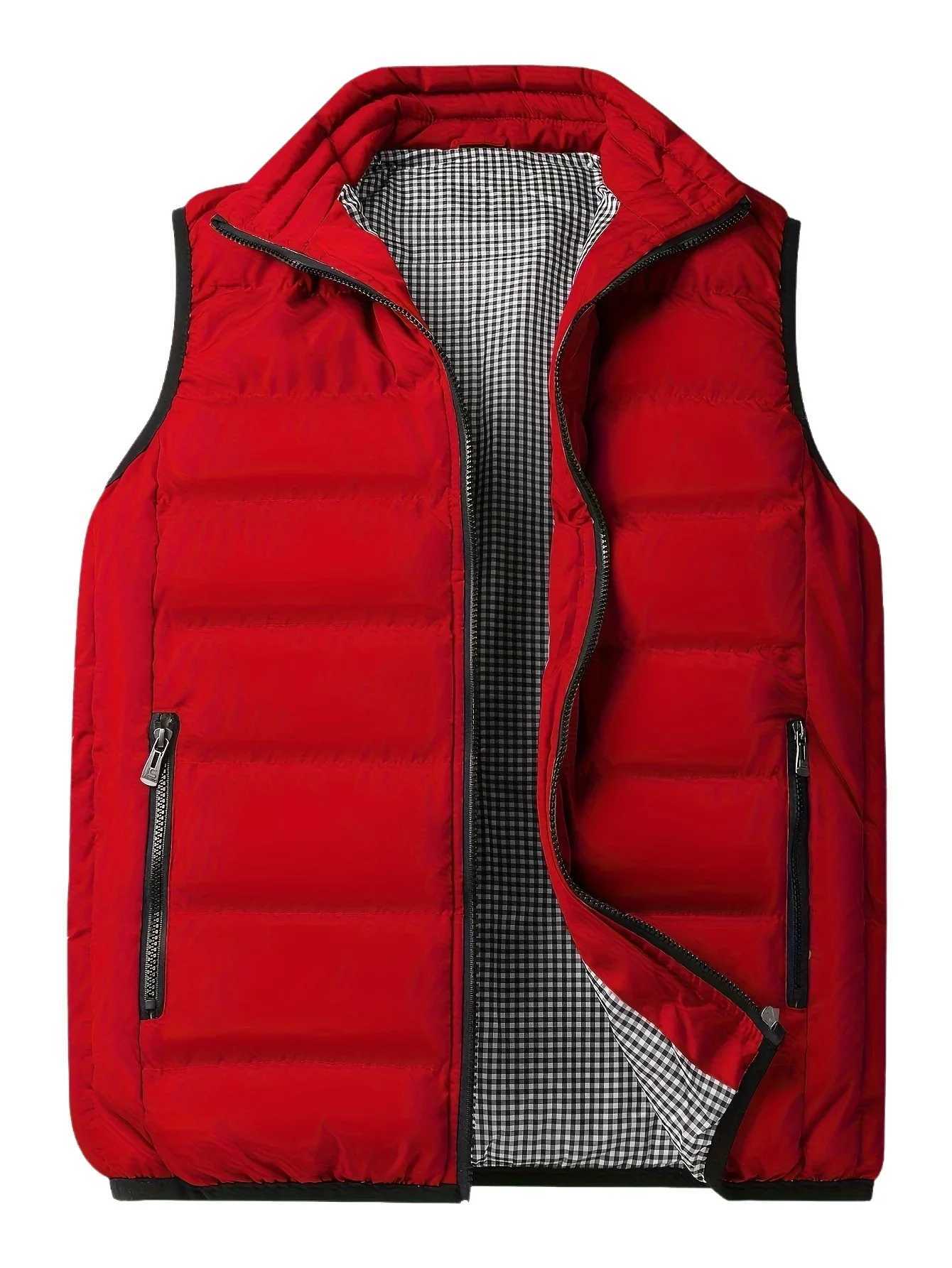 Men Vest Windproof Vest Men Jacket Sleeveless Vest Winter Jacket Casual Coat Men down Cotton Warm Thicken Waistcoat thick gilet W251029