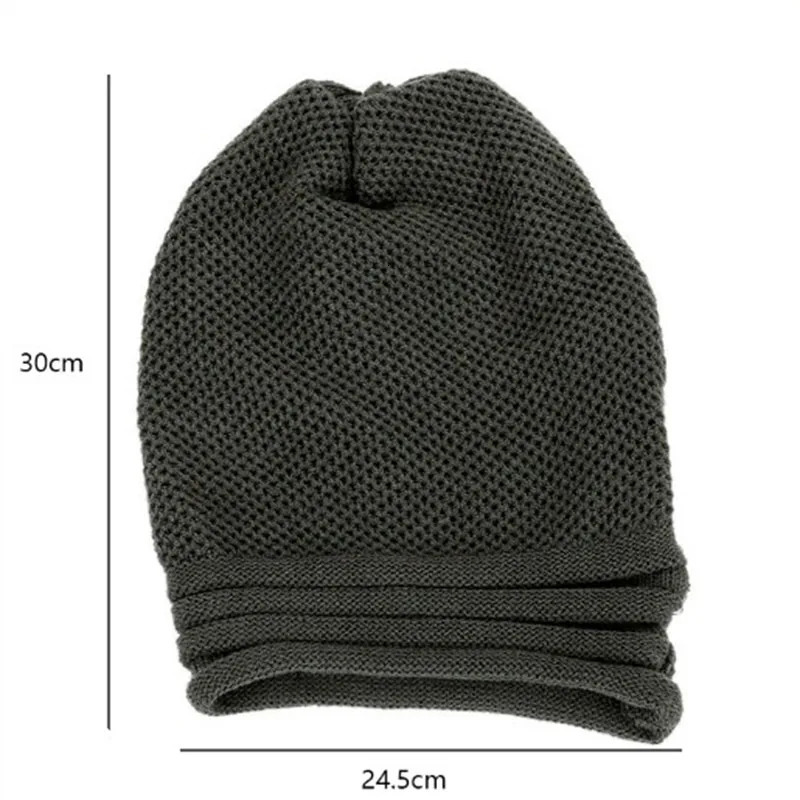 Winter Baggy Slouchy Beanie Hat Wool Knitted Warm Cap for Men Women Beanie Oversized Winter Hat for Skiing cappello uomo 251029