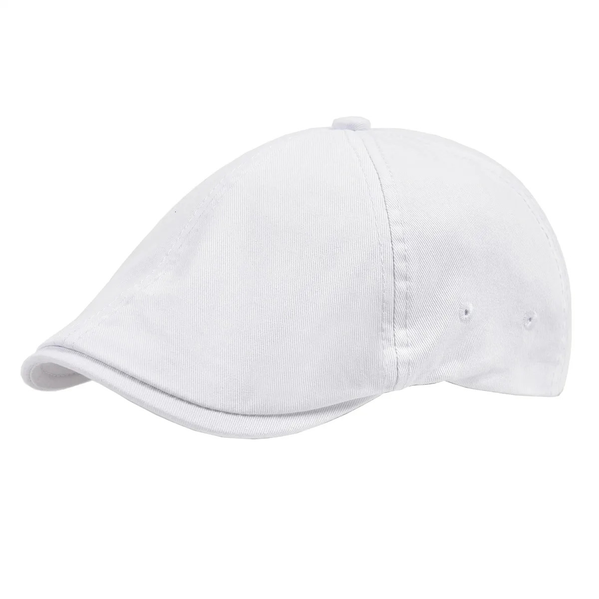 VOBOOM Flat Hat For Men Classic sboy Cap Golf Caps Twill Cotton Classic Ivy Hats Cabbies Headpiece Casual Beret White 251029