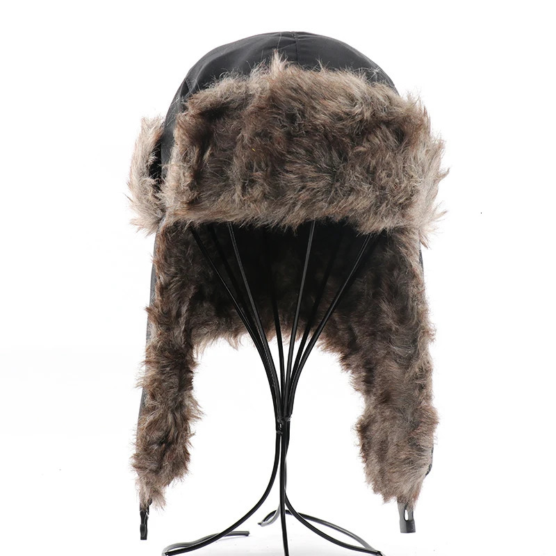CAMOLAND Men Women Russian Hat Trapper Bomber Hats Winter Thermal Faux Fur Earflap Caps Outdoor Male Ushanka Snow Ski 251013