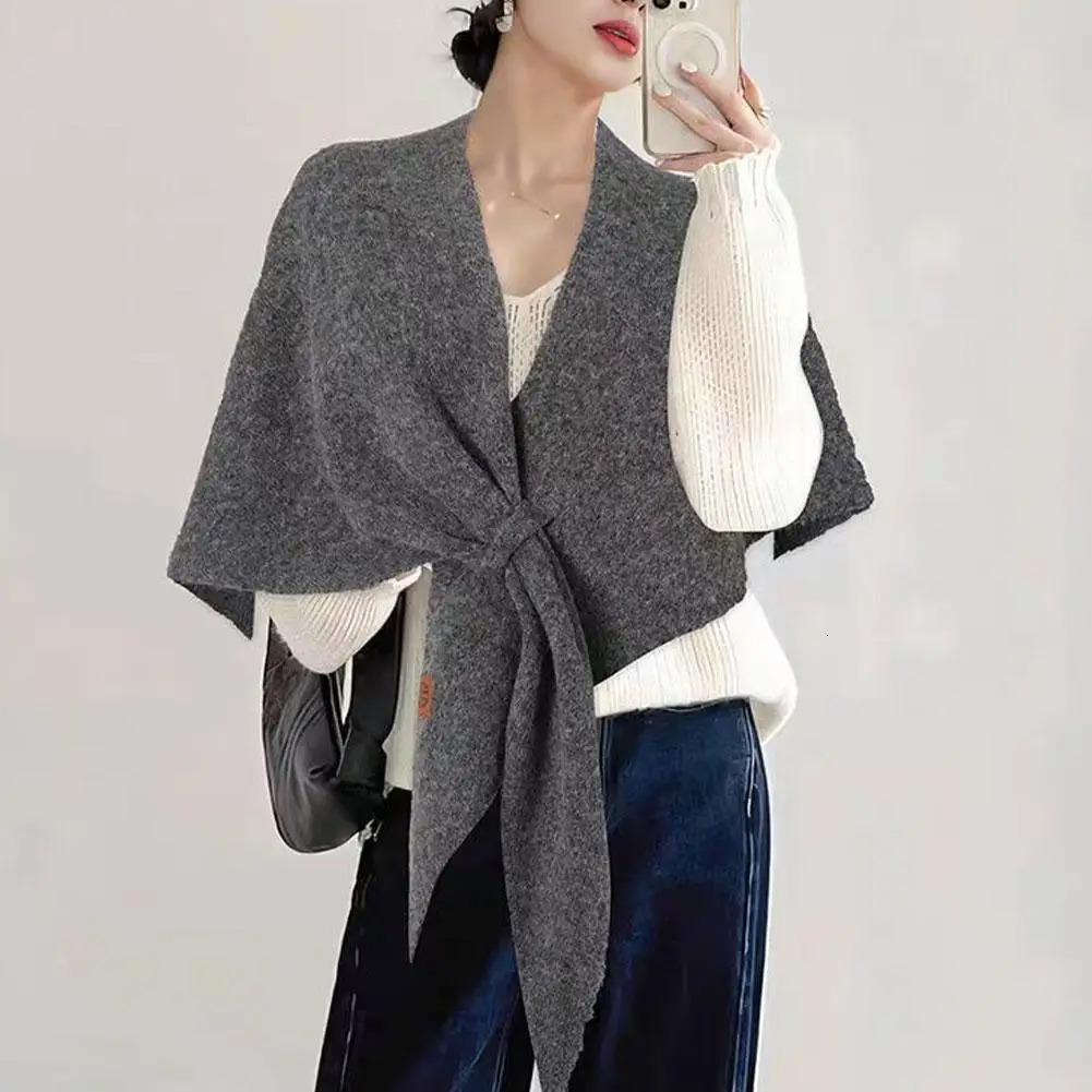 Korean Wool Triangle Scarf for Women Multifunctional Knitted Autumn Winter Warm Fashion Leisure Shawl 251013