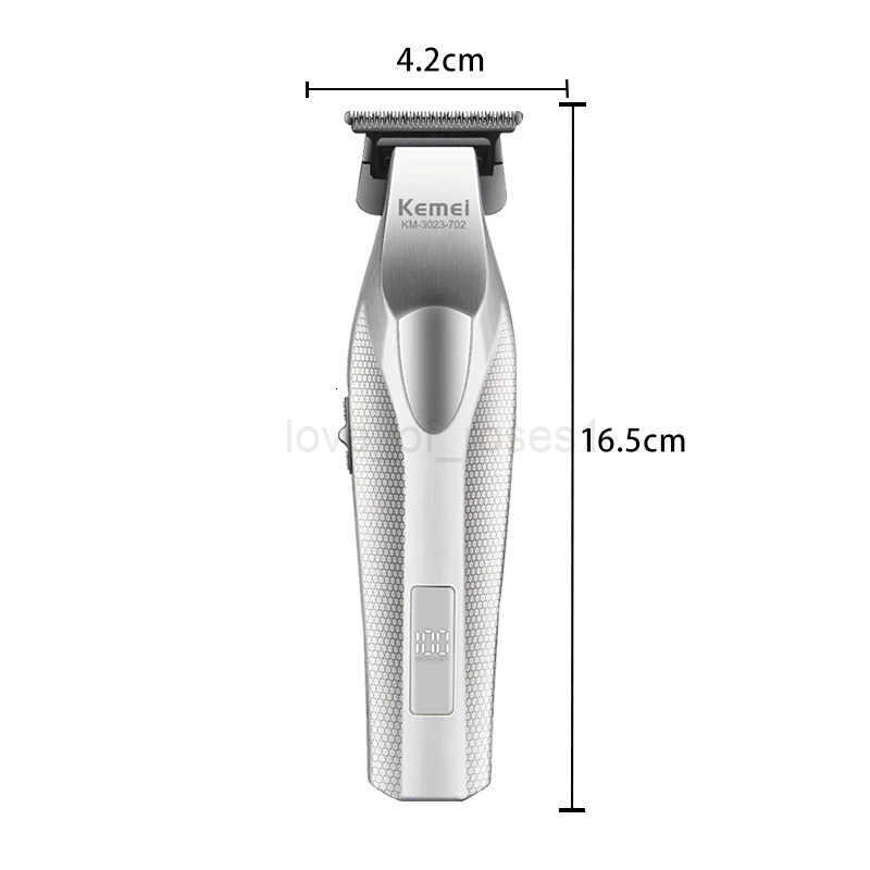 Kemei 3023702 Zero Gapped Cordless Hair Trimmer Professional Hair Clipper Men Barber Rechargeable Finish Hair Citing Machine Z251029