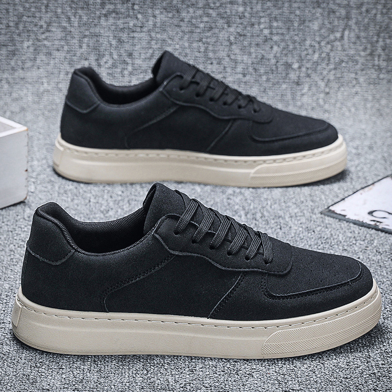 Free Shipping with box Solid color Casual Shoes Suede Skateboard Shoes for Men