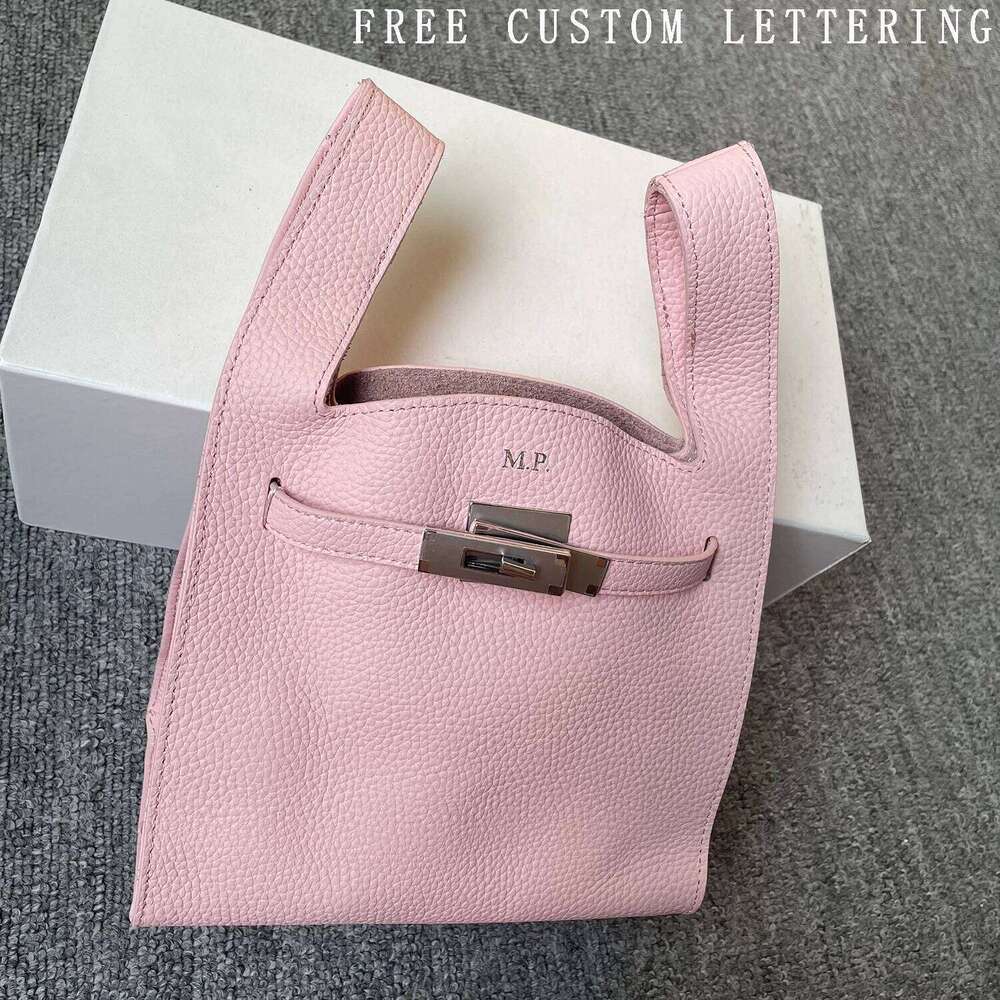First Layer Cowhide Handbag New Niche Design Free Custom First Letter Simple Shoulder Fashionable Women's Crossbody Bag 251029