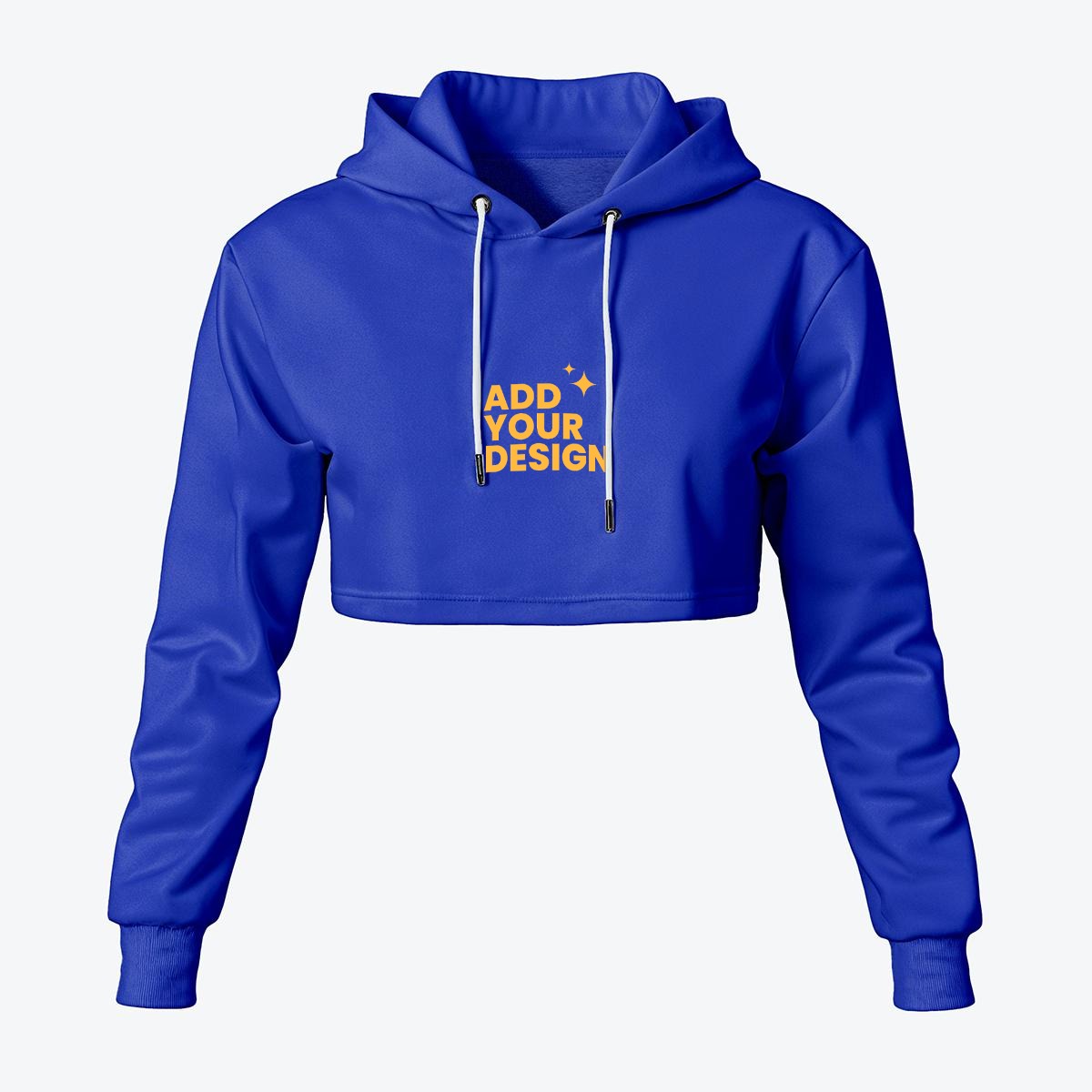 Women's Cropped Hoodie | DTF All-Over Print | Front Back Sleeve Design | 100% Polyester Fleece | Regular Fit Casual Pullover