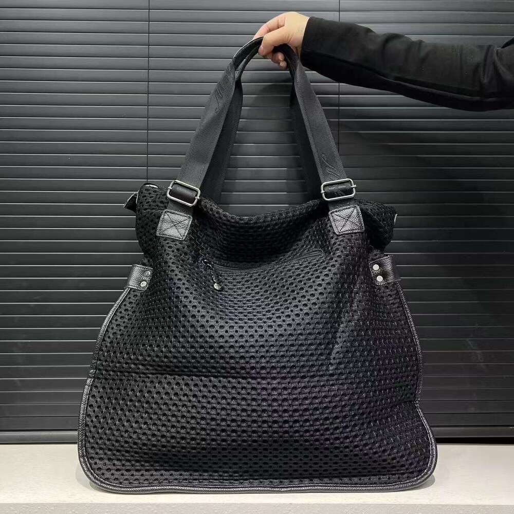 Genuine Top Women Large Capacity Vintage Tote Bag Secure Zipper Closure Mesh Like Patch, Convertible Crossbody