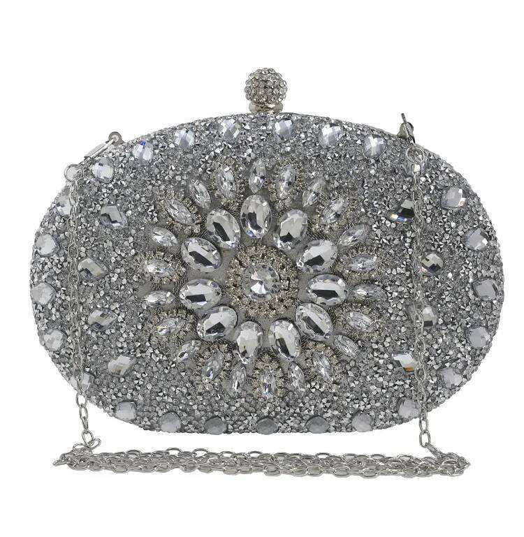 Designer Bags NEW Dia Women Clutch Evening Bag Crystal Ladies Purse Female Sparkly Wallet For Wedding Party Luxury Bag
