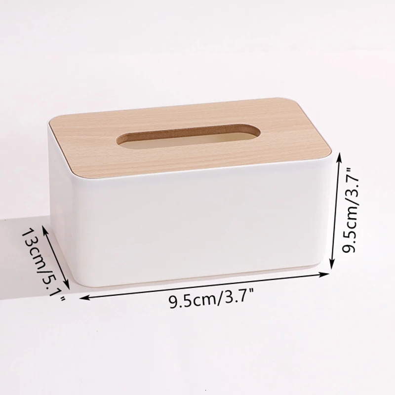 1pc Luxurious Bamboo Rectangular Tissue Box Cover Waterproof Elegant Holder For Disposable Paper Facial Tissues 251029