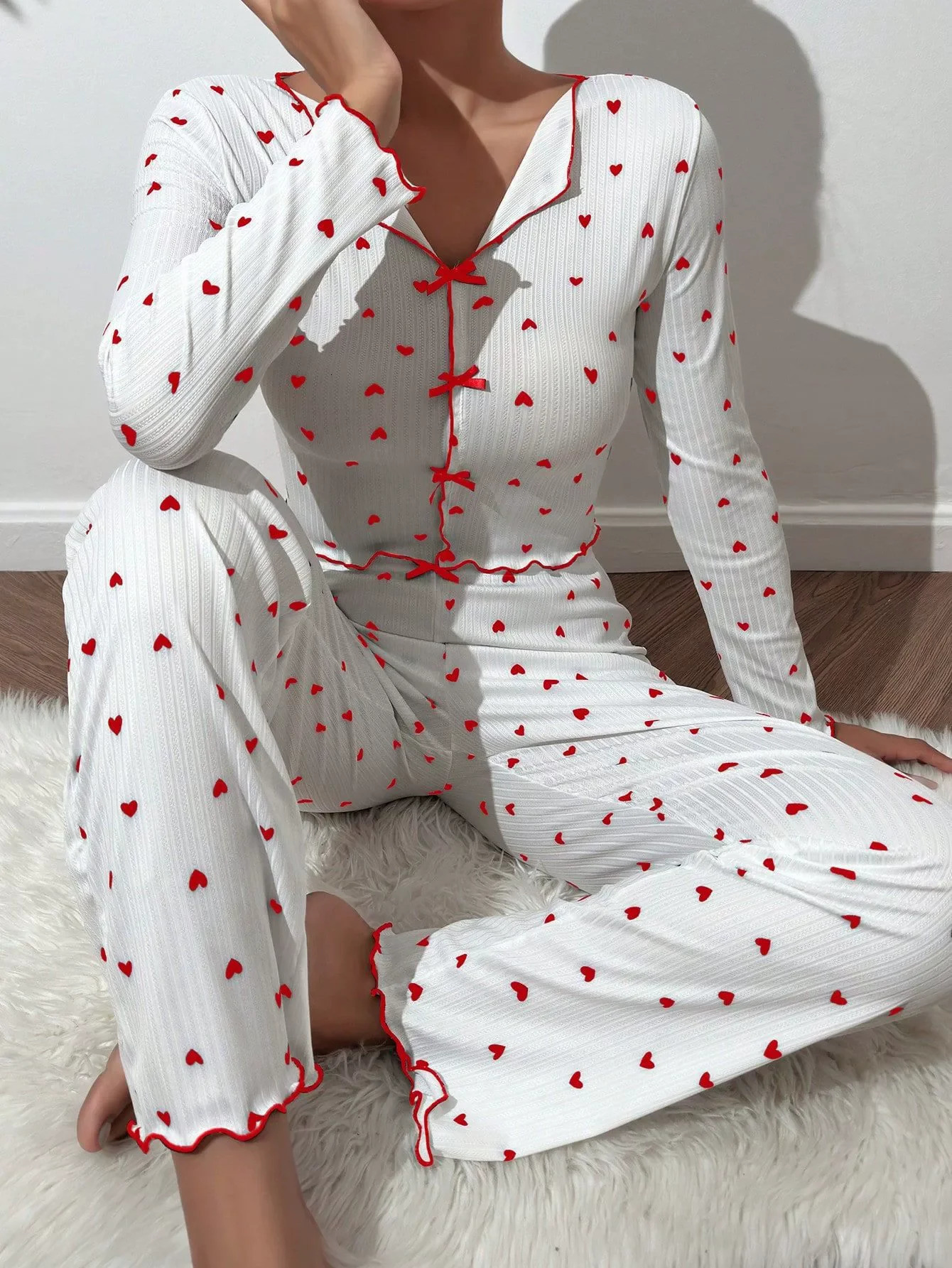 Spring Autumn Pajamas Sets for Women Long Sleeve Tops Pants 2 Piece Set Home Suit Night Wear Sleepwear Pijamas 251029