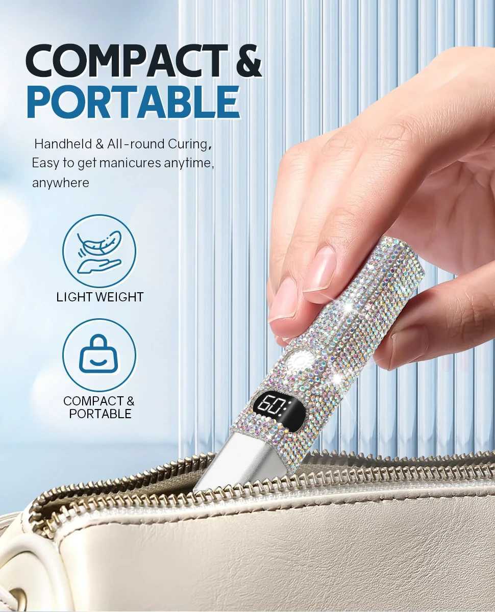 Handheld UV Led Mini Nail Lamp Pen Shape Nail Light Rechargeble Quick Drying Manicure Lamp for Curing All Nails Gel Polishing J251117