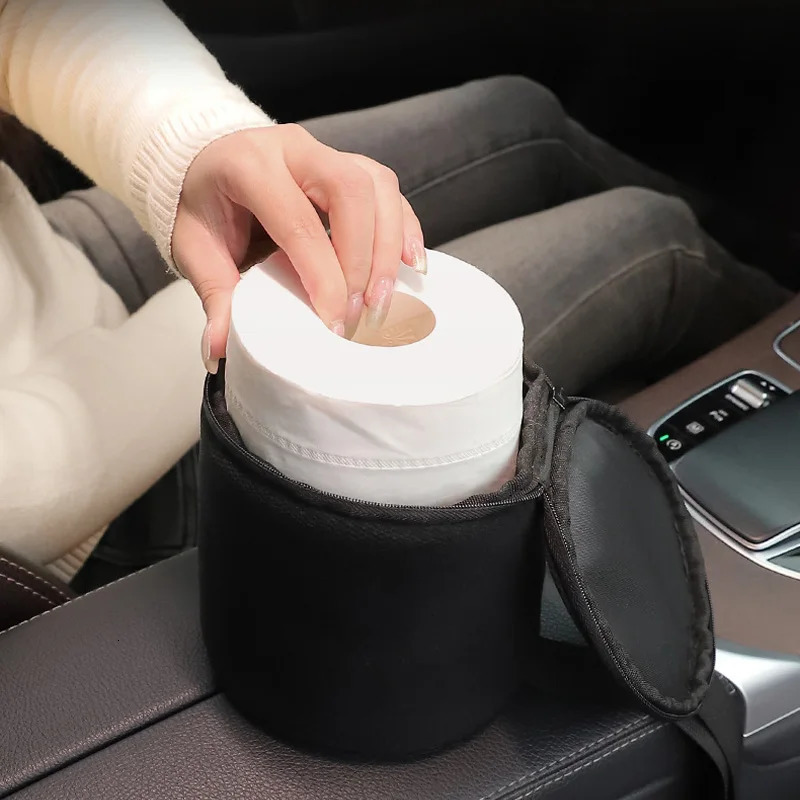 Portable Car Tissue Holder Hanging For Roll of Paper Car interior Tissue Napkin Box Accessory 251029