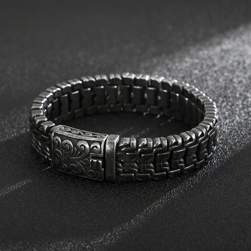 Fongten Rotre Totem Bracelets For Men Stainless Steel Wristband Charm Men Bracelet Bangles Hip Hop Gold Color Jewelry Wholesale 251028