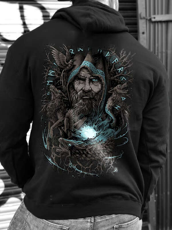 Hoodie Men winter Y2K Hip Hop Designer Women Gothic Skull Cartoon Pattern Print Black Ultra David Coat Men's Women's Gothic Pullover Clothin