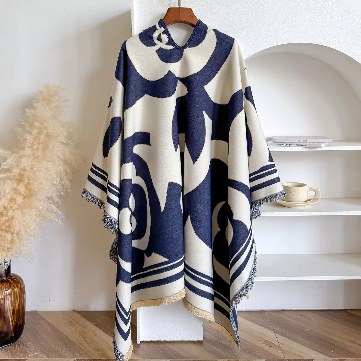 Ethnic Style Women Cashmere Scarf Thick And Warm Large Square Fashionable Versatile Elegant 251013