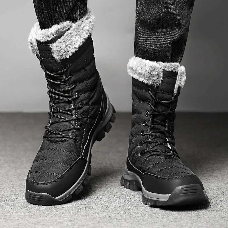 Men New Cotton Shoes Waterproof and Cold Proof Long Boots for Men Outdoor with Thick Velvet and Warmth Snow Boots Z251029