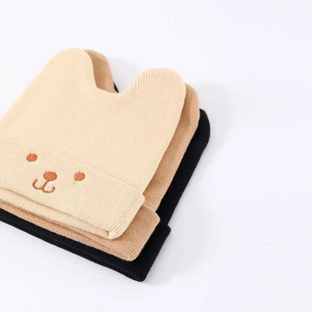 New Cute Beanie Cap Knitted Thicken Knitted Hat Cartoon Embroidered Toddler Warm Hat251028
