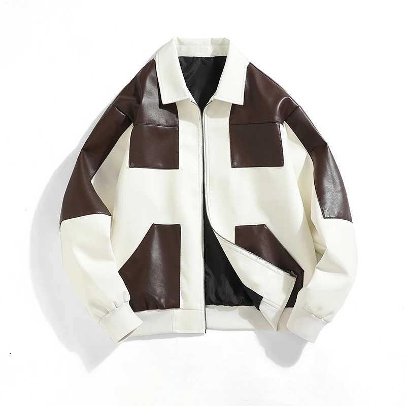 Motorcycle Biker Bomber Coat Autumn And Winter Mens Leather Jacket For MenT251029