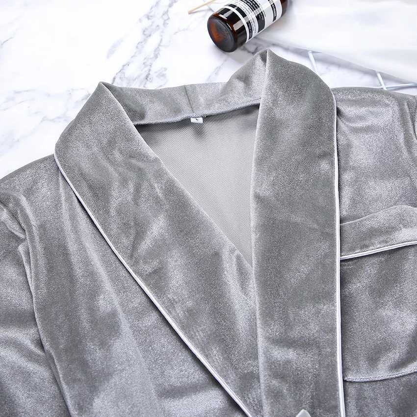 Velvet Women Kimono BathrobePajamas Set pants Winter Autumn Sleepwear Warm Velour Nightwear Long Sleeve Home Clothes LoungewearT251029