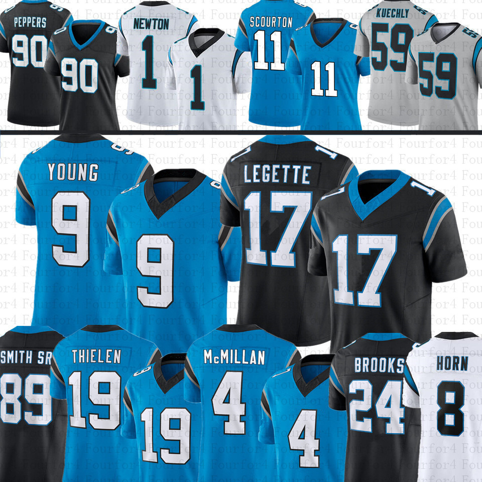 4 Tetairoa McMillan Bryce Young Xavier Legette Football Jersey Chuba Hubbard Adam Thielen Julius Peppers Luke Kuechly Jadeveon Clowney Jaycee Horn Nic