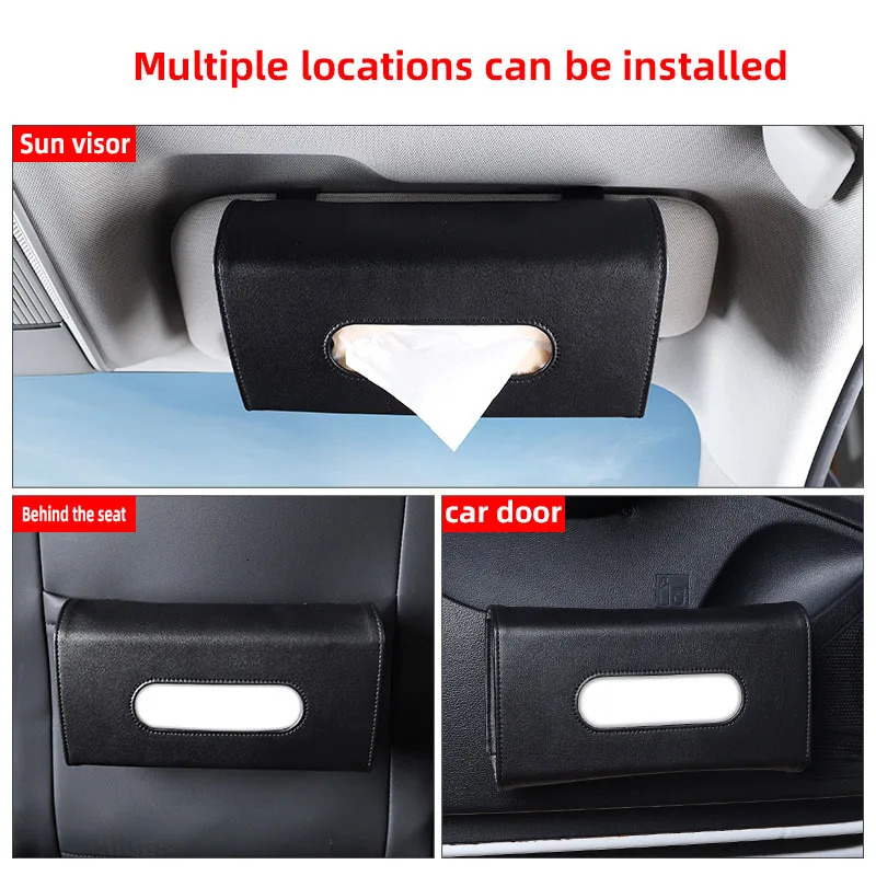 1 Pcs Car Tissue Box Towel Sets Car Sun Visor Tissue Box Holder Auto Interior Storage Decoration 251029