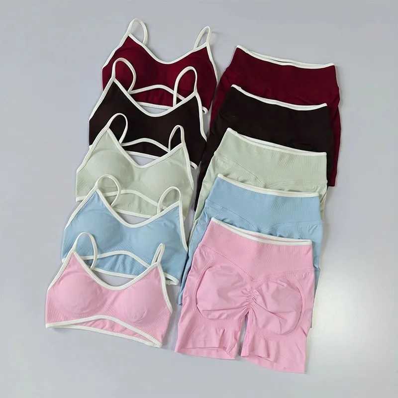 Womens Seamless 2 Piece Yoga Sets Sportswear Workout Sports Bra with High Waist Leggings Gym Fitness Seamless Sports SuitsXJ251029