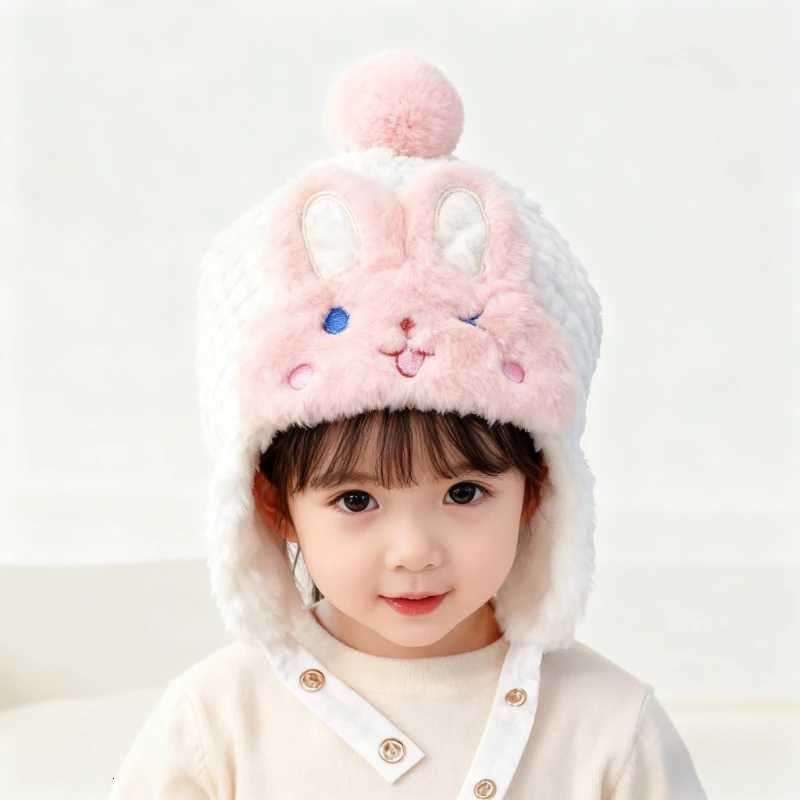 124PCS Baby Winter Hat Fleece Lined Ear Protection Earflap Cap for Toddler Girls Warm Cute Winter Beanie for Baby Girls251028