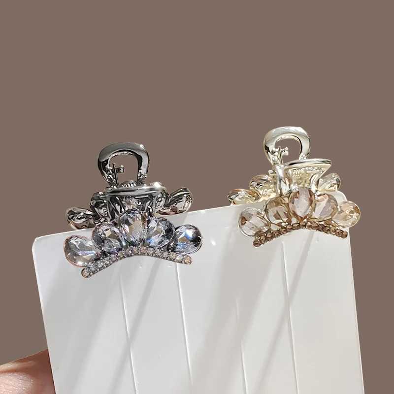 New Fashionable Popular Crab Hair Clip Hair Accessories For Women Fragmented Hairpins Shining Crown Side Barrettes HeadwearW251028