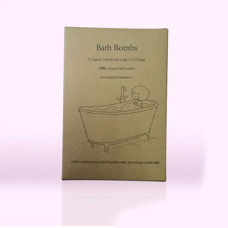 6Pcs Aromatherapy Bubble Bath Bombs with Coconut Oil Gift Bath Fizzies L251029