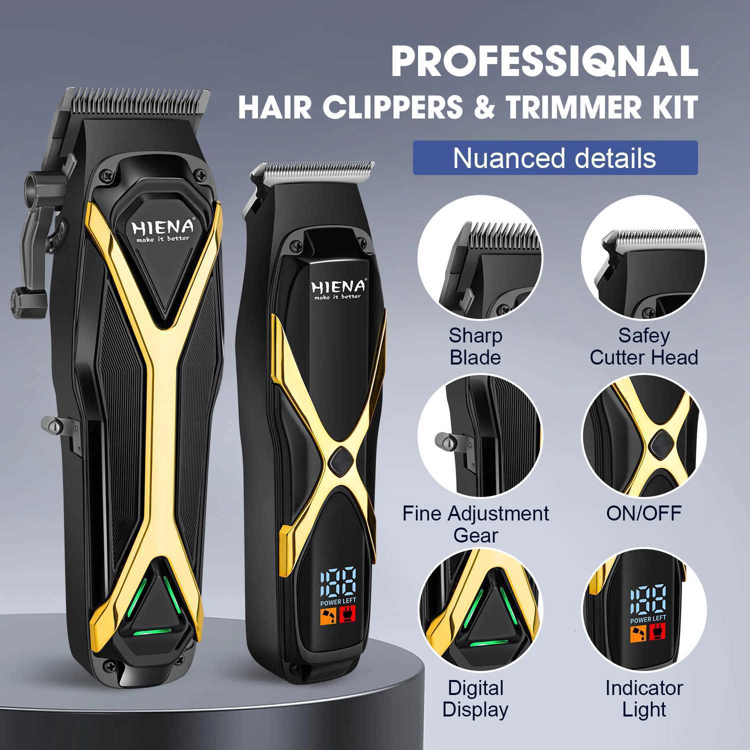 Professional Hair Clippers for Men Premium Home Haircut Kit Cordless Hair Cutting Clippers and Trimmers Set Trimmer for Men M251029