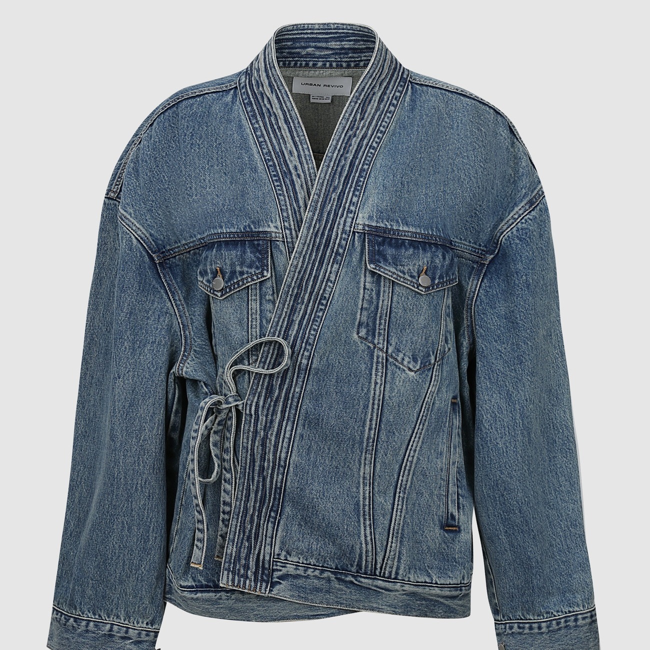 Designer Jacket Autumn New Men's Clothing New Chinese Style Irregular Symmetrical Design Sense Niche Loose Lace-up Denim Jacket For Men And Women