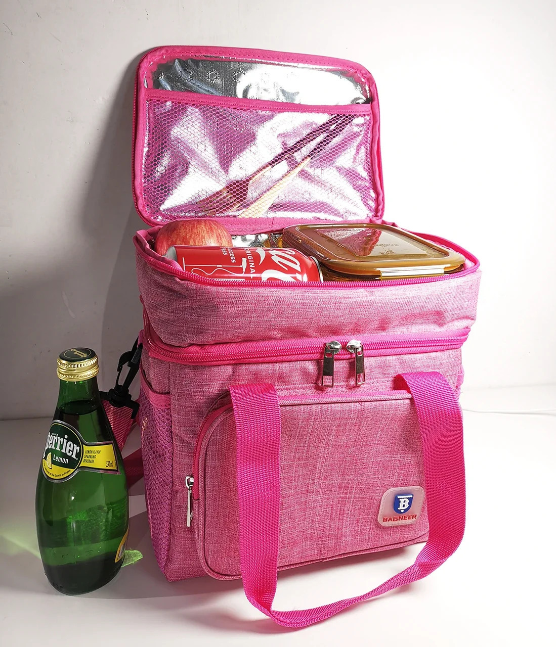 Camping Thermal Lunch Bags Double Layer Insulated Picnic Food Drink Beverage Ice Cooler Bag School Outdoor Travel Storage Bags 251029