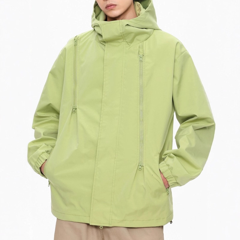 Mountain Style Outdoor Hooded Jacket For Men Spring And Autumn American Functional Zipper Jacket Trendy Brand Cool And Handsome Designer Jacket Plus S